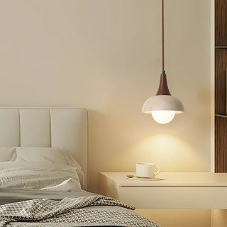 Celako™ Ambrata Pendant Light | Yellow Travertine Bedroom Lighting