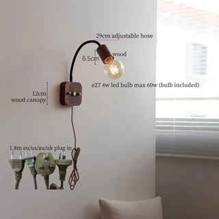 Celako™ Lignette Wall Light | Wood Wabi Sabi Modern Bedroom Lighting