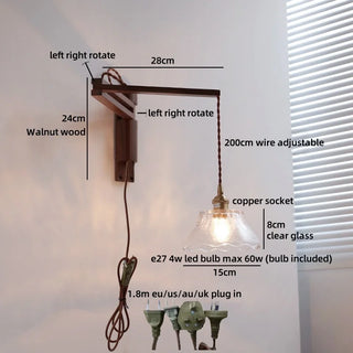 Celako™ Vitrel Wall Light | Glass Bedroom Lighting