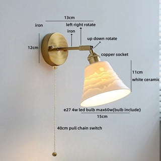 Celako™ Keramis Wall Light | Ceramic Bedroom Lighting