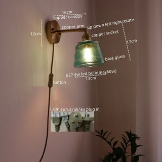 Celako™ Aokiri Wall Light | Green Glass Living Room Lighting