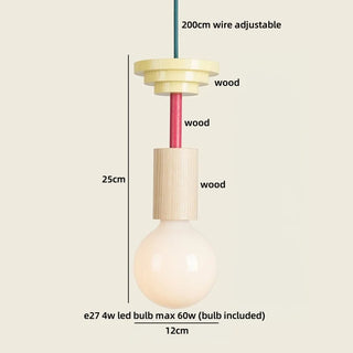 Celako™ Brevio Pendant Light | Wood Dining Room Lighting