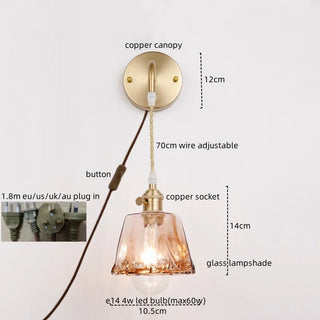 Celako™ Aurivo Wall Light | Copper Glass Living Room Lighting