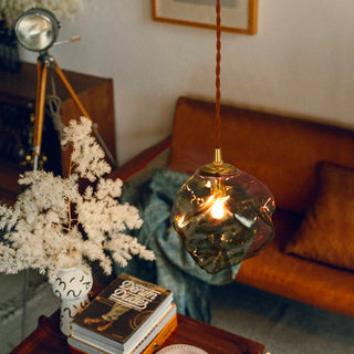Celako™ Magmata Pendant Light | Glass Stone Bedroom Lighting