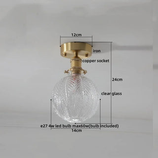 Celako™ Aurylis Ceiling Light | Copper Glass Living Room Lighting