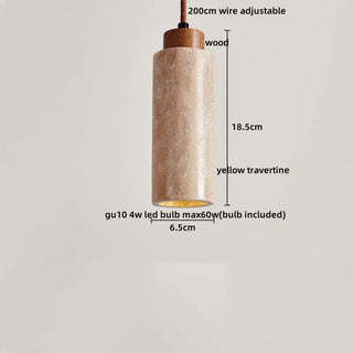 Celako™ Ochira Pendant Light | Yellow Travertine Bedroom Lighting