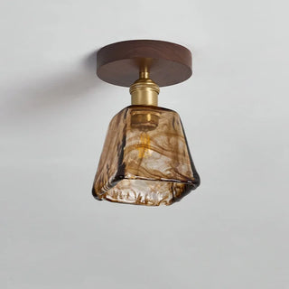 Celako™ Ambelis Ceiling Light | Amber Glass Living Room Lighting