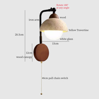 Celako™ Porosia Wall Light | Yellow Travertine Living Room Lighting