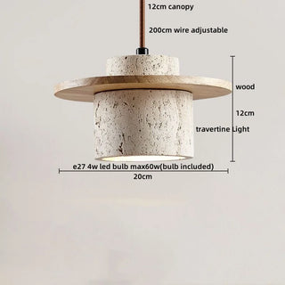 Celako™ Tavero Pendant Light | Yellow Travertine Kitchen Island Lighting