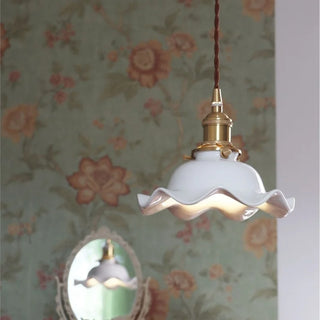 Celako™ Merletto Pendant Light | White Ceramic Bedroom Lighting