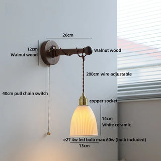 Celako™ Hikari Wall Light | Ceramic Bedroom Lighting