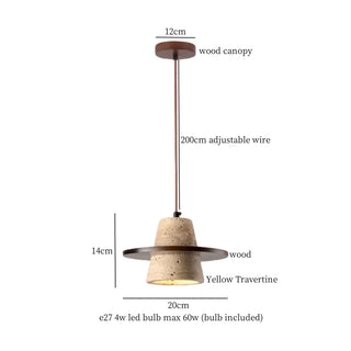 Celako™ Tiburine Pendant Light | Yellow Travertine Kitchen Island Lighting