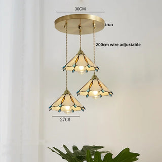 Celako™ Coralia Pendant Light | Glass Stone Bedroom Lighting