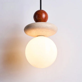 Celako™ Flavesco Pendant Light | Yellow Travertine Bedroom Lighting