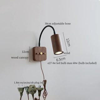 Celako™ Flexura Wall Light | Wood Bedroom Lighting