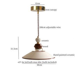 Celako™ Ceralba Pendant Light | Hand-Painted Ceramic Bedroom Lighting