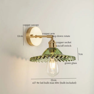 Celako™ Lustris Wall Light | Copper Glass Bedroom Lighting