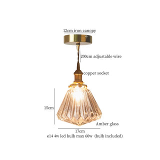 Celako™ Plissia Pendant Light | Glass Stone Kitchen Island Lighting
