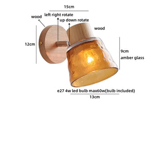 Celako™ Amberis Wall Light | Amber Glass Living Room Lighting