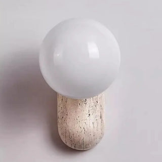 Celako™ Travione Wall Light | Yellow Travertine Wabi Sabi Modern Bedroom Lighting