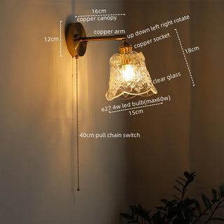Celako™ Aurico Wall Light | Glass Bedroom Lighting
