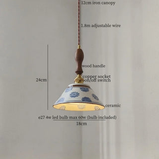 Celako™ Keramora Pendant Light | Ceramic Mid Century Modern Bedroom Lighting