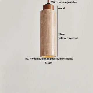 Celako™ Aurete Pendant Light | Travertine Dining Room Lighting