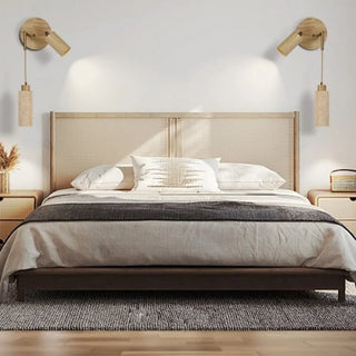 Celako™ Tivertin Wall Light | Yellow Travertine Bedroom Lighting