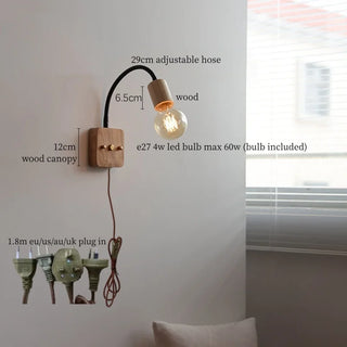 Celako™ Quercia Wall Light | Wood Nordic Minimalism Bedroom Lighting