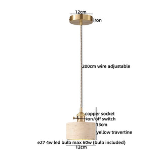 Celako™ Auravo Pendant Light | Yellow Travertine Kitchen Island Lighting