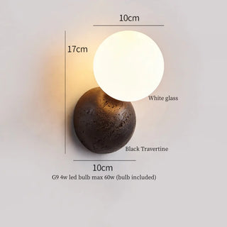 Celako™ Tenebris Wall Light | Black Travertine Kitchen Island Lighting