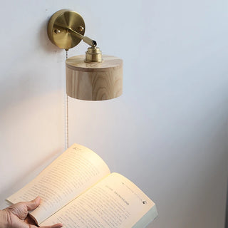 Celako™ Aurelus Wall Light | Ash Wood Bedside Lighting
