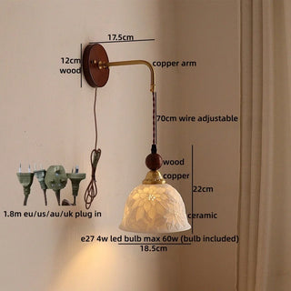 Celako™ Faience Wall Light | Ceramic Living Room Lighting
