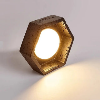 Celako™ Atravine Ceiling Light | Black Travertine Bedroom Lighting