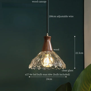 Celako™ Lucidus Pendant Light | Clear Glass Mid Century Modern Bedroom Lighting