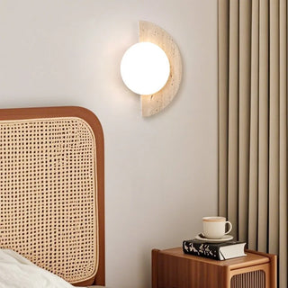 Celako™ Lutera Wall Light | Travertine Bedroom Lighting