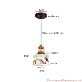 Celako™ Lithia Pendant Light | Marble Living Room Lighting
