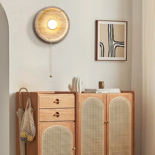 Applique murale Celako™ Petraorbis | Éclairage de salon en travertin jaune