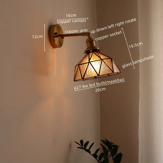 Celako™ Cuprystal Wall Light | Copper Glass Living Room Lighting