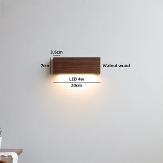 Celako™ Quadera Wall Light | Wood Bedside Lighting