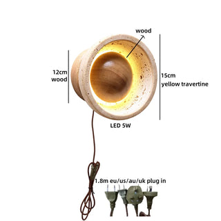 Celako™ Travium Wall Light | Travertine Hallway Lighting