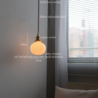 Celako™ Ceravolo Pendant Light | Ceramic Wabi Sabi Modern Bedroom Lighting