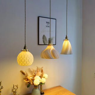 Celako™ Kaolinda Pendant Light | Ceramic Bedroom Lighting