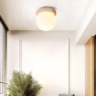 Celako™ Lapiora Ceiling Light | Yellow Travertine Living Room Lighting