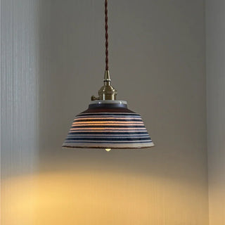 Celako™ Yunomi Pendant Light | Painted Ceramic Dining Room Lighting