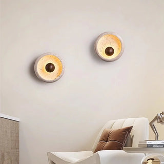 Celako™ Torava Wall Light | Yellow Travertine Living Room Lighting
