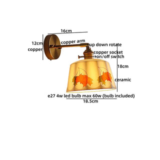Celako™ Ceravi Wall Light | Copper Ceramic Living Room Lighting