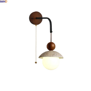 Celako™ Vitera Wall Light | Travertine Bedroom Lighting