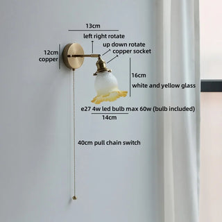 Celako™ Floreta Wall Light | Glass Bedside Lighting