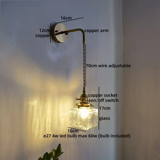 Celako™ Andori Wall Light | Clear Glass Japan Style
